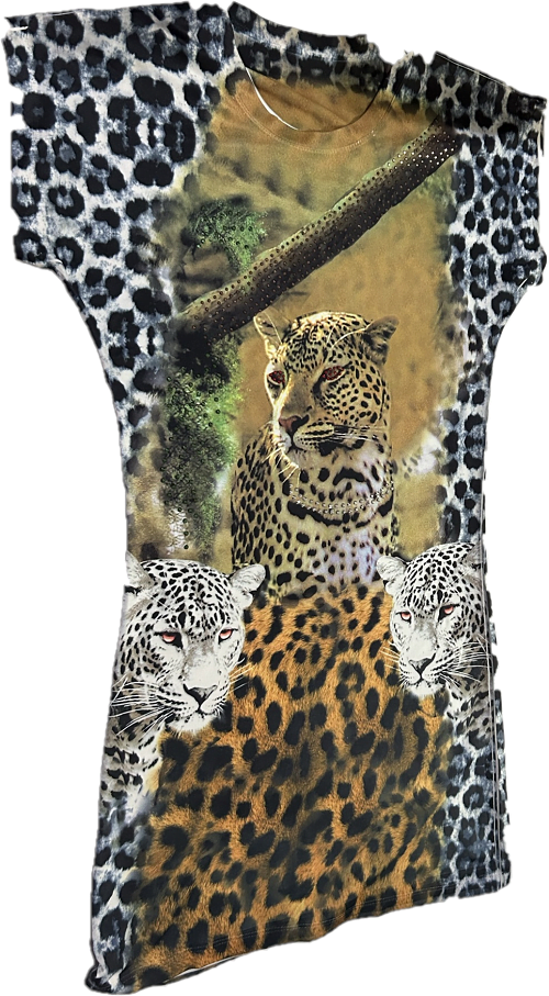 Tricou dama, model leopard , marime universala
