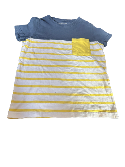 Tricou baiat , culoarea galben cu albastru , marimea 131-143 , varsta 10 ani